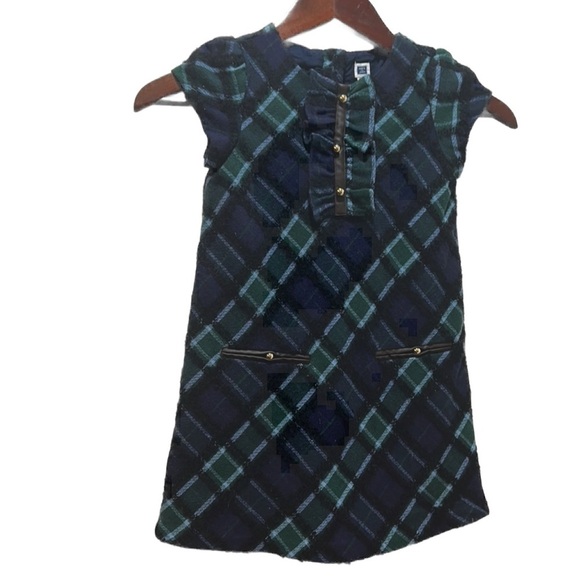 Janie and jack beautiful juniper plaid girls dress size 5 GUC - Picture 3 of 11